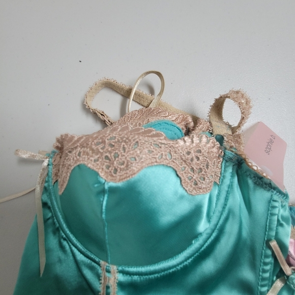 Sophie b NWT satin Lace Bustier Corset And Matching Panty Set. - Picture 7 of 13